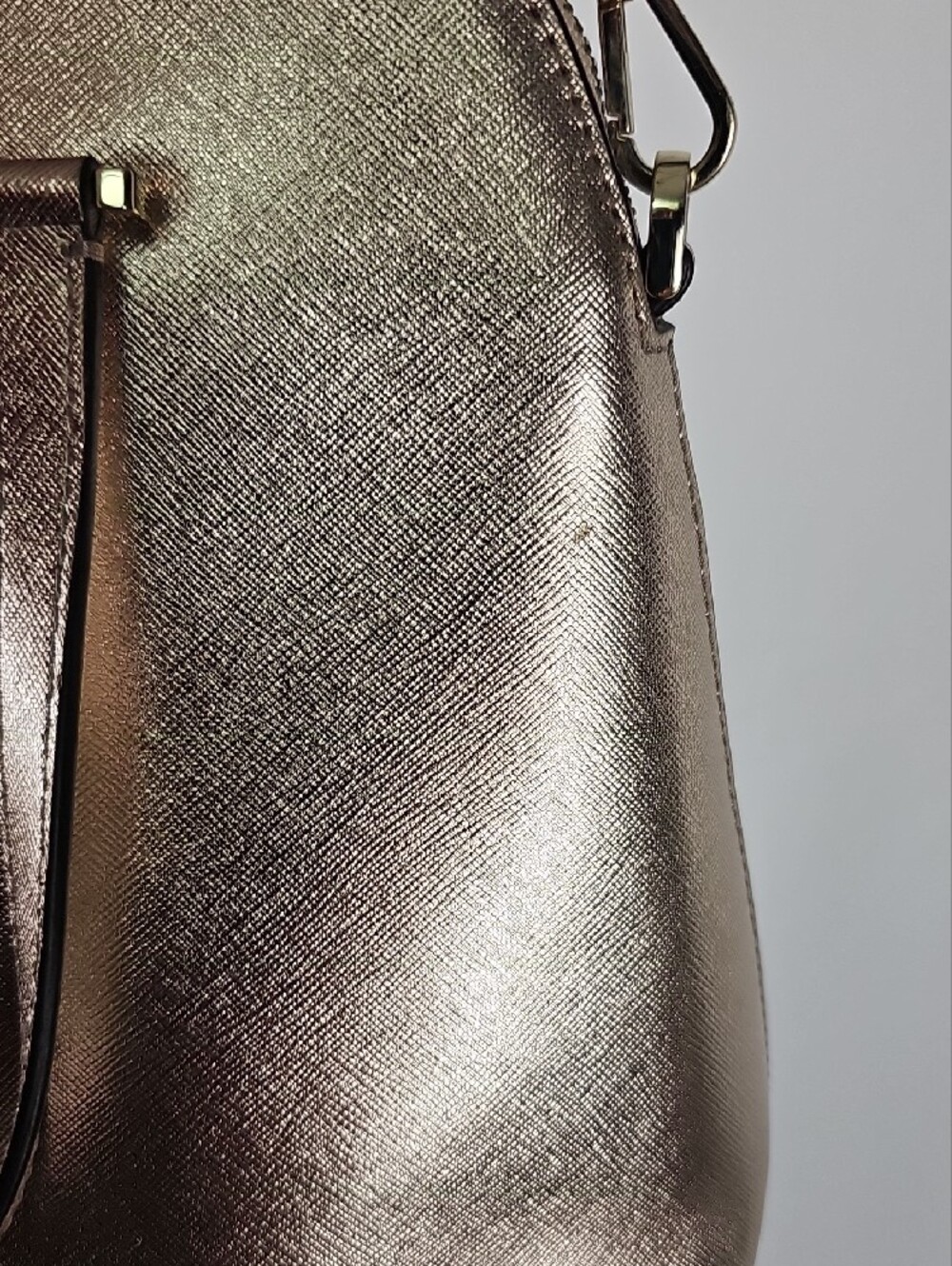 kate spade Metallic Rose Gold Dome Satchel Handbag - Picture 12 of 13